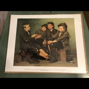 A TOUGH STORY 1886 OIL ON CANVAS 25 X 30 1/8